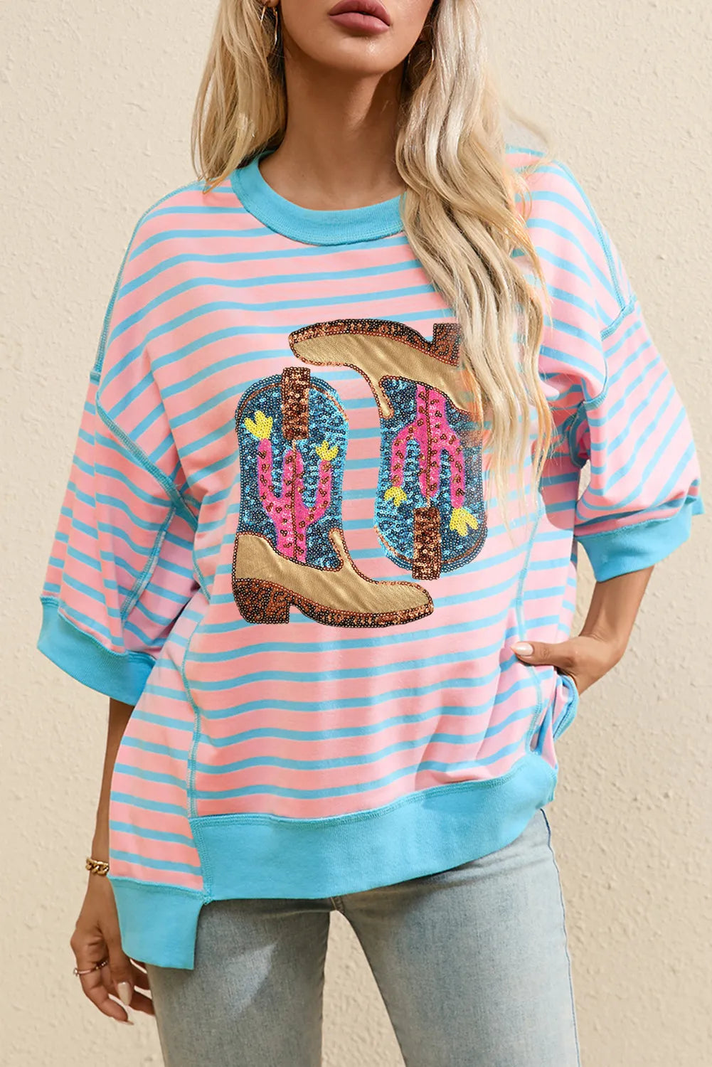 Striped Boots T-Shirt