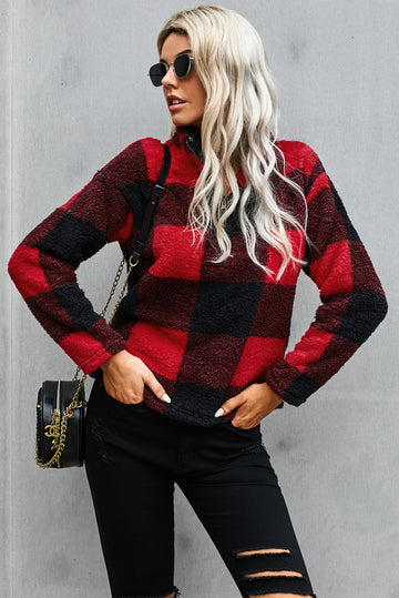 Lumberjack Chic Plaid Turtleneck