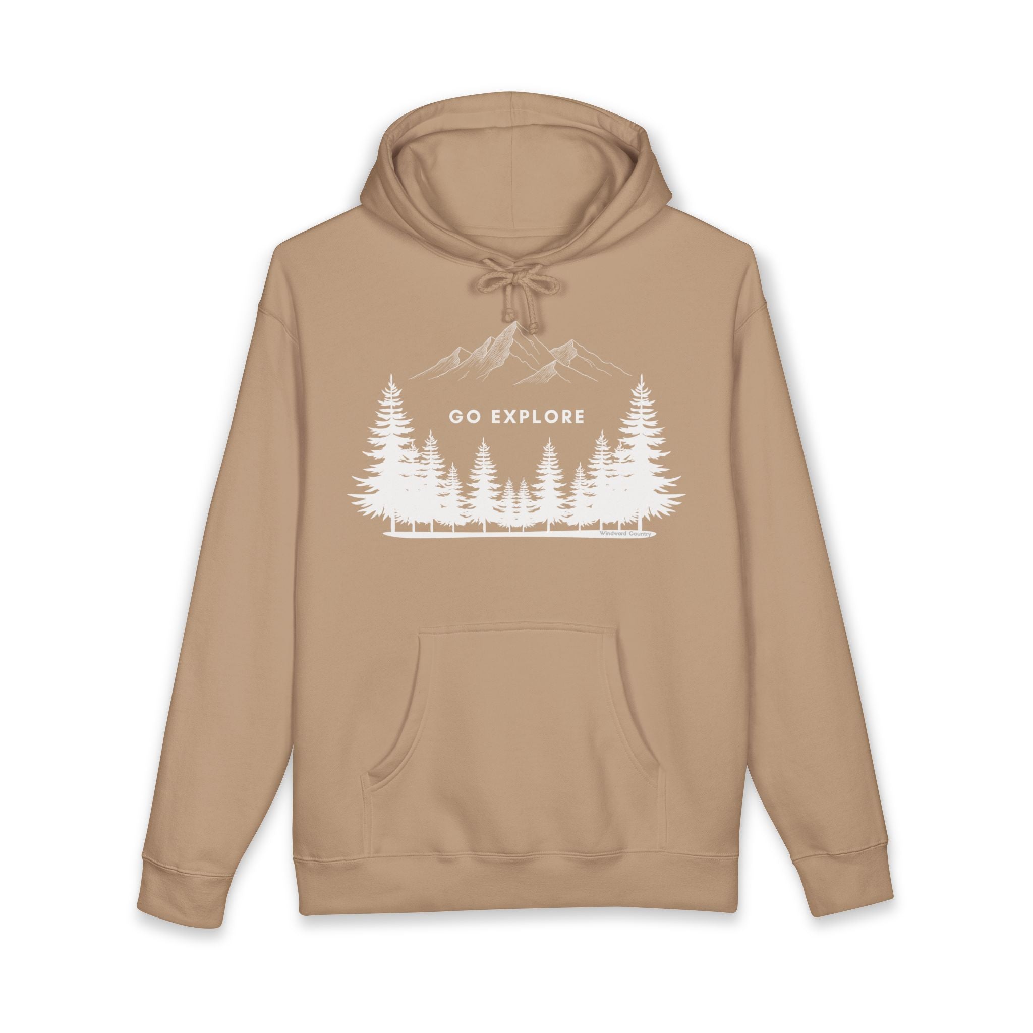 Go Explore Hoodie — Outdoor Mountain Forest Graphic Sweatshirt