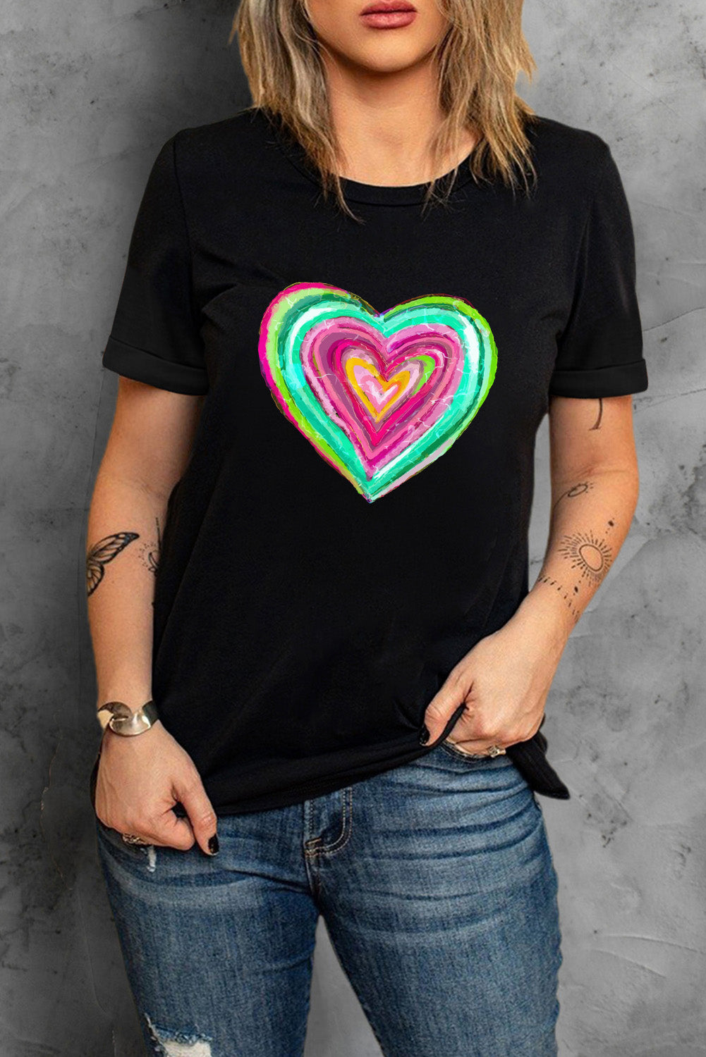Vibrant Heart Graphic Tee