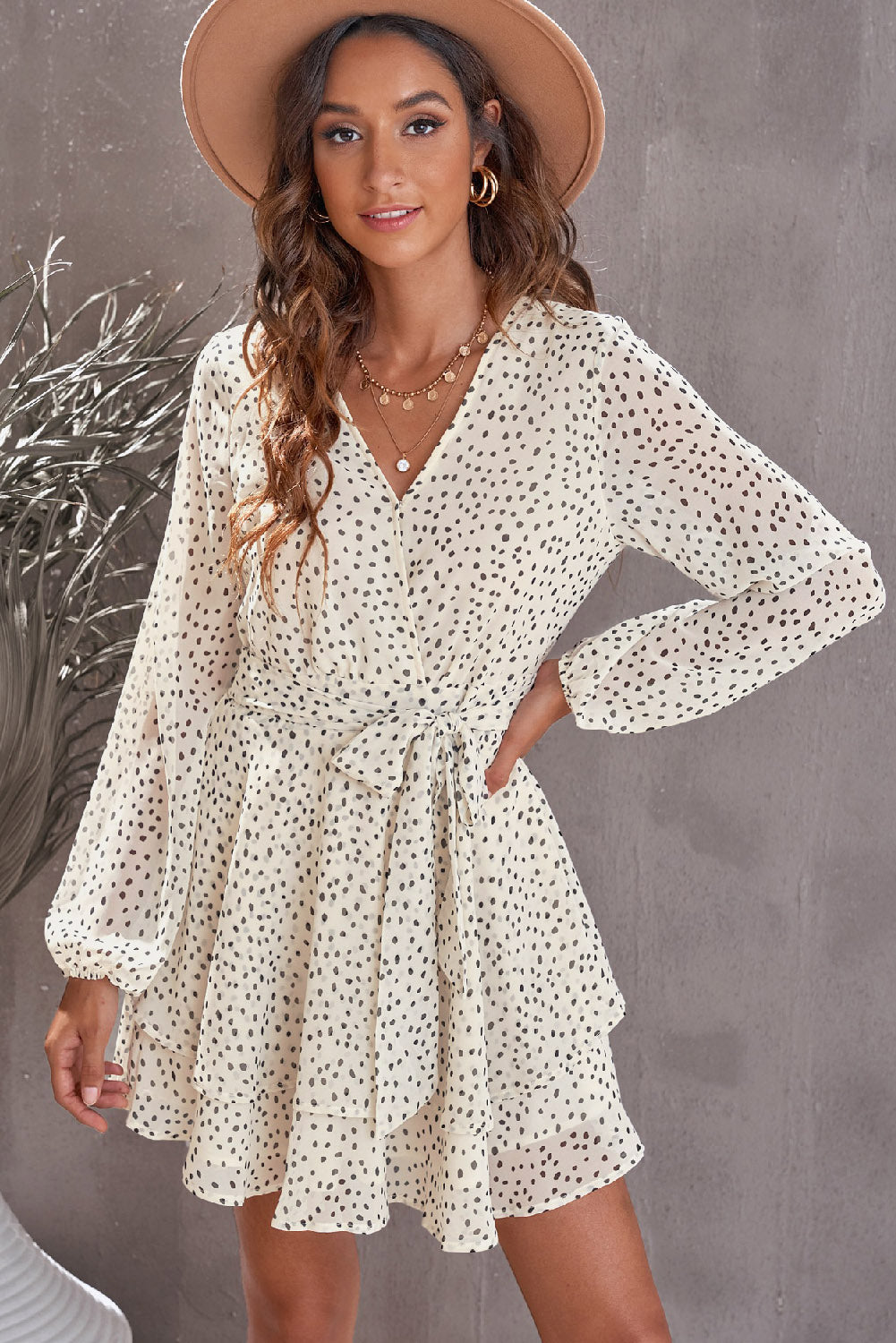 Polka Dot Layered Dress