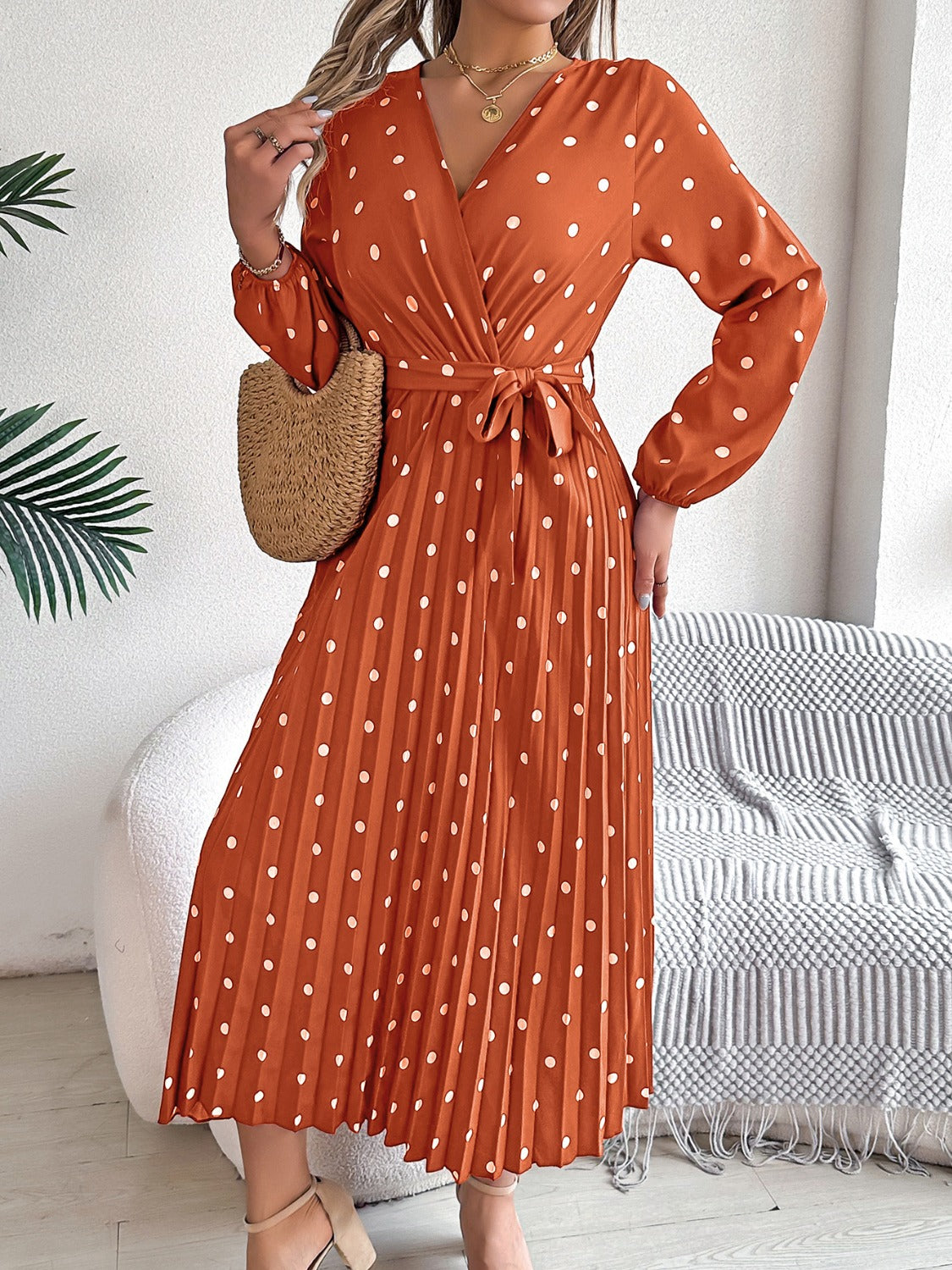 Polka Dot Midi Dress