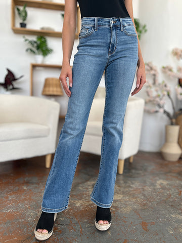 Judy Blue-Mid-Rise Straight Jeans