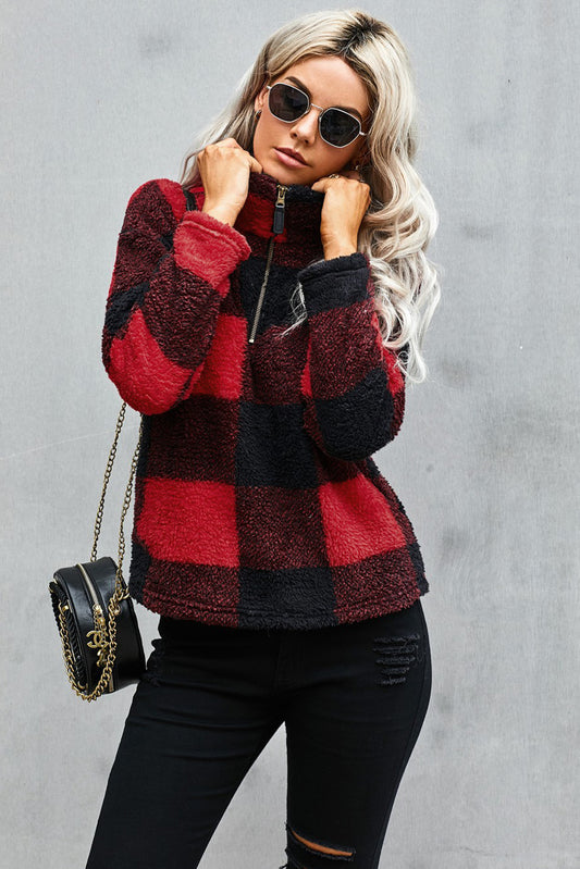 Lumberjack Chic Plaid Turtleneck