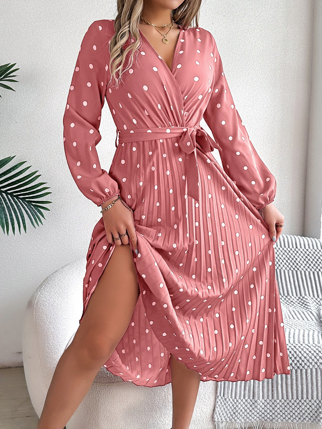 Polka Dot Midi Dress