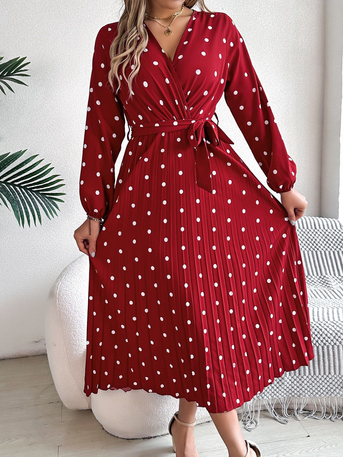 Polka Dot Midi Dress