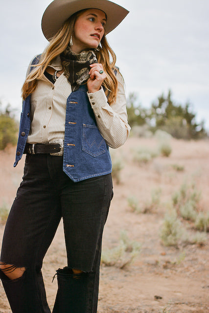Western Saddle in Arena Brown Silk Scarf Wild Rag