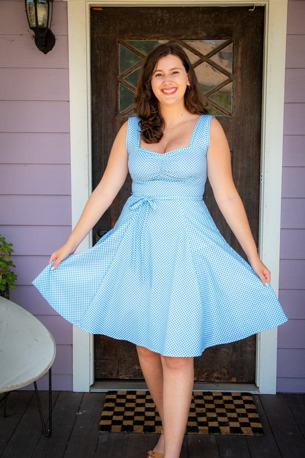 Sadie Dress - Little Sky Gingham
