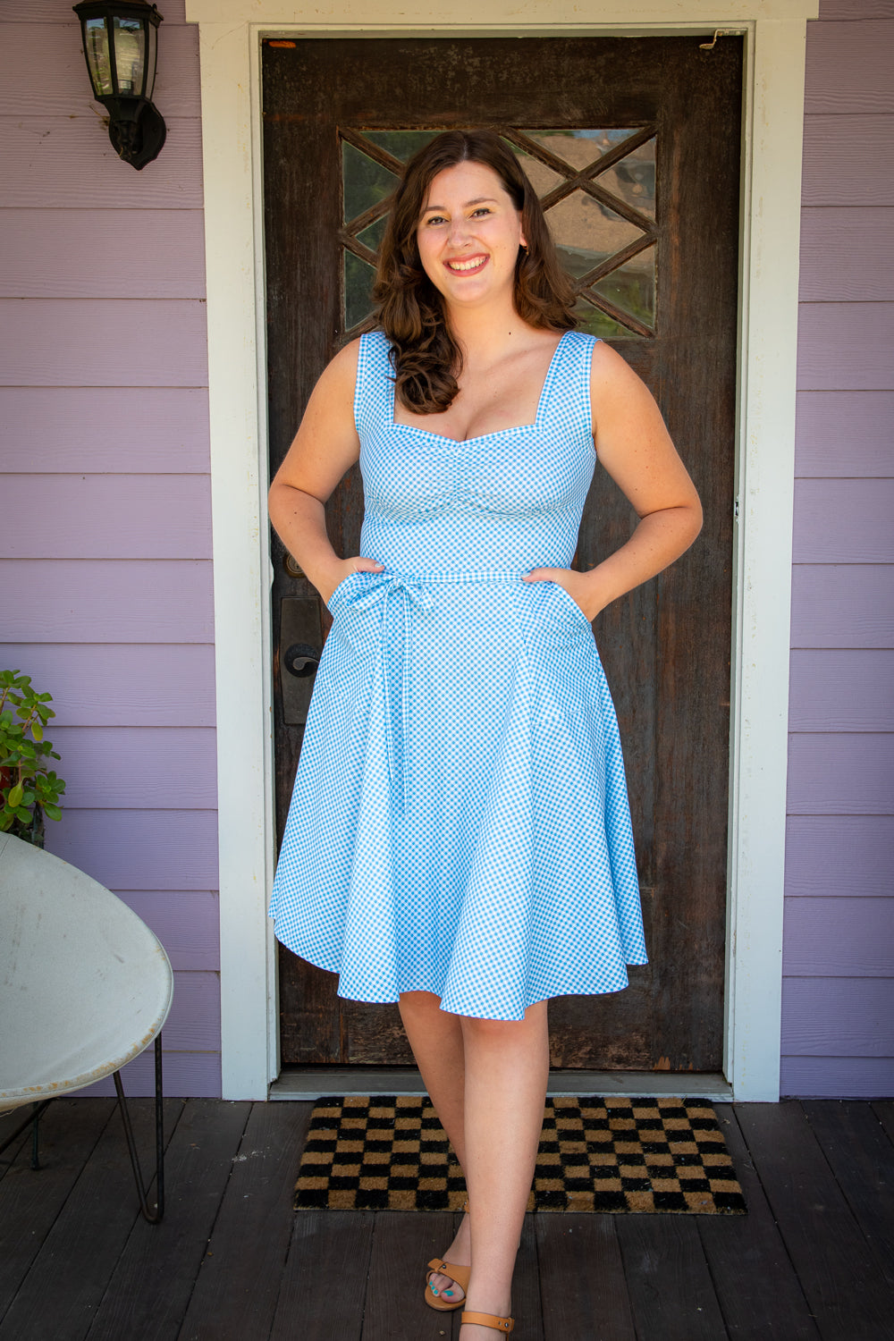 Sadie Dress - Little Sky Gingham