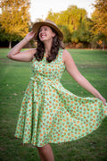 Staci Dress- Orange County, Lime