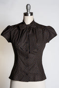 Estelle Blouse - Dark and Stormy Dot