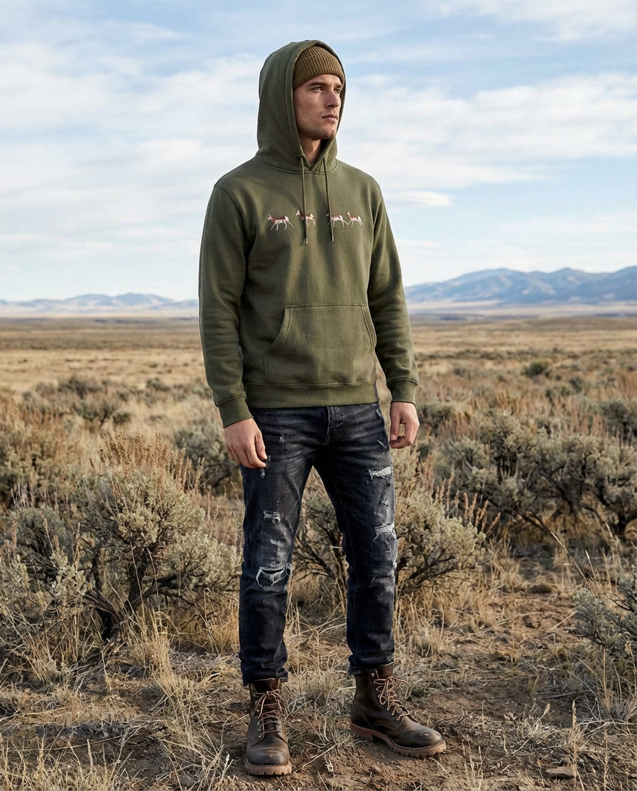 Pronghorn Run, Wyldlife For Tomorrow, Moss Apparel, Moss Apparel, Hoodie