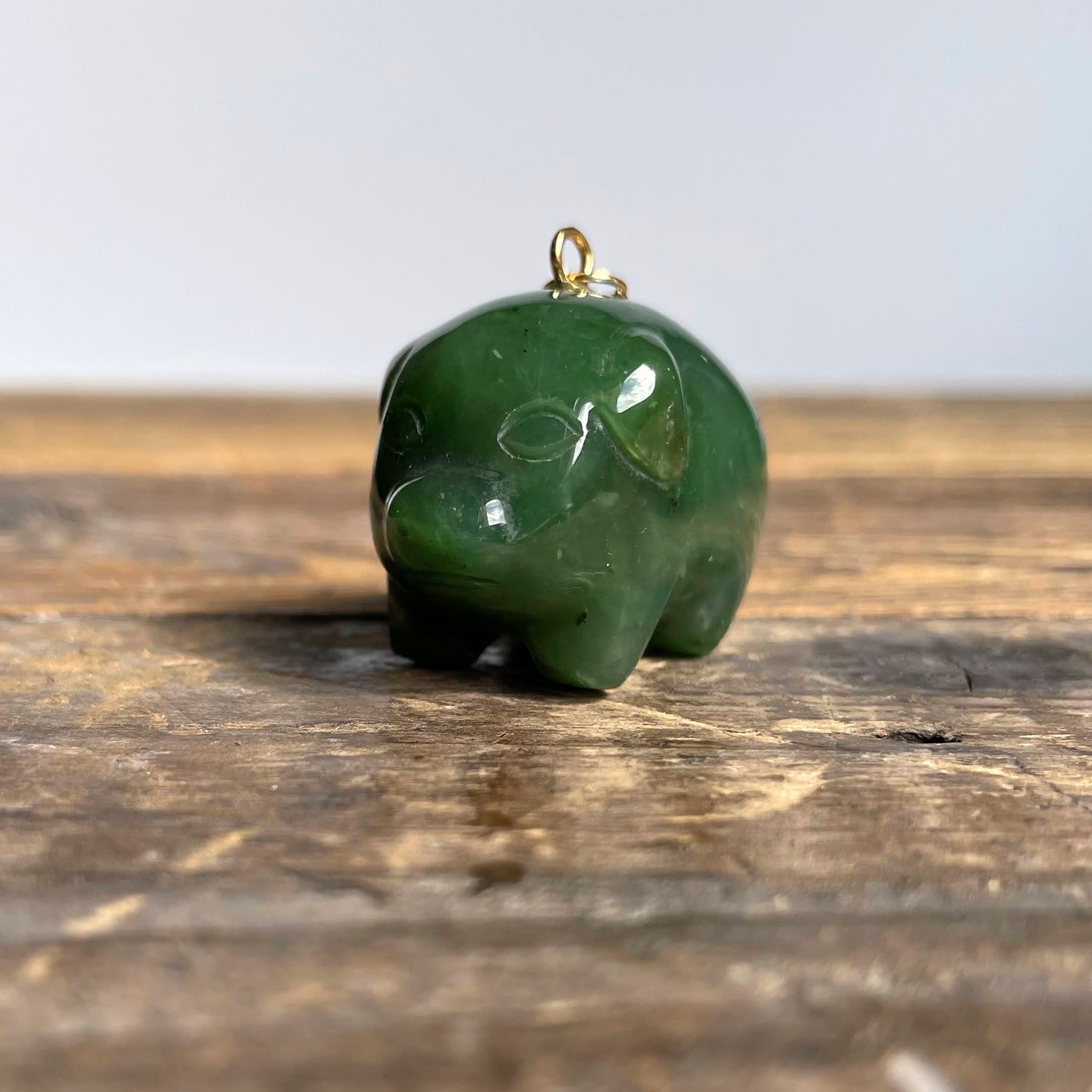 Cartoon Jade Pig Charm