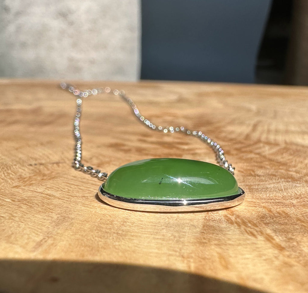 Canadian Jade and Silver Pendant - 2477