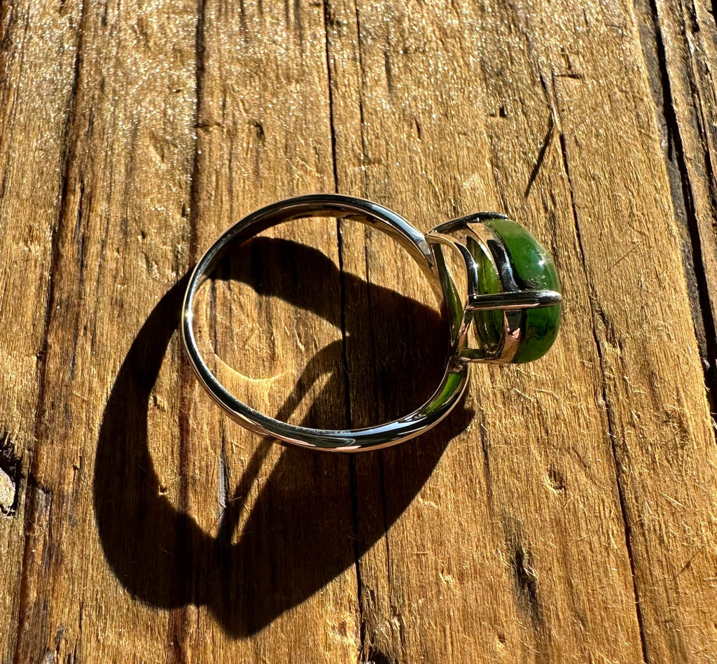 Canadian Jade and Silver Ring (sizes 5-10)