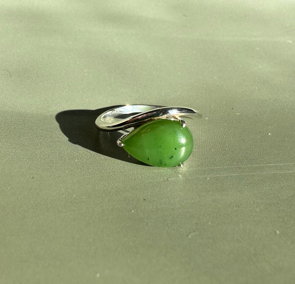 Canadian Jade and Silver Ring (sizes 5-10)