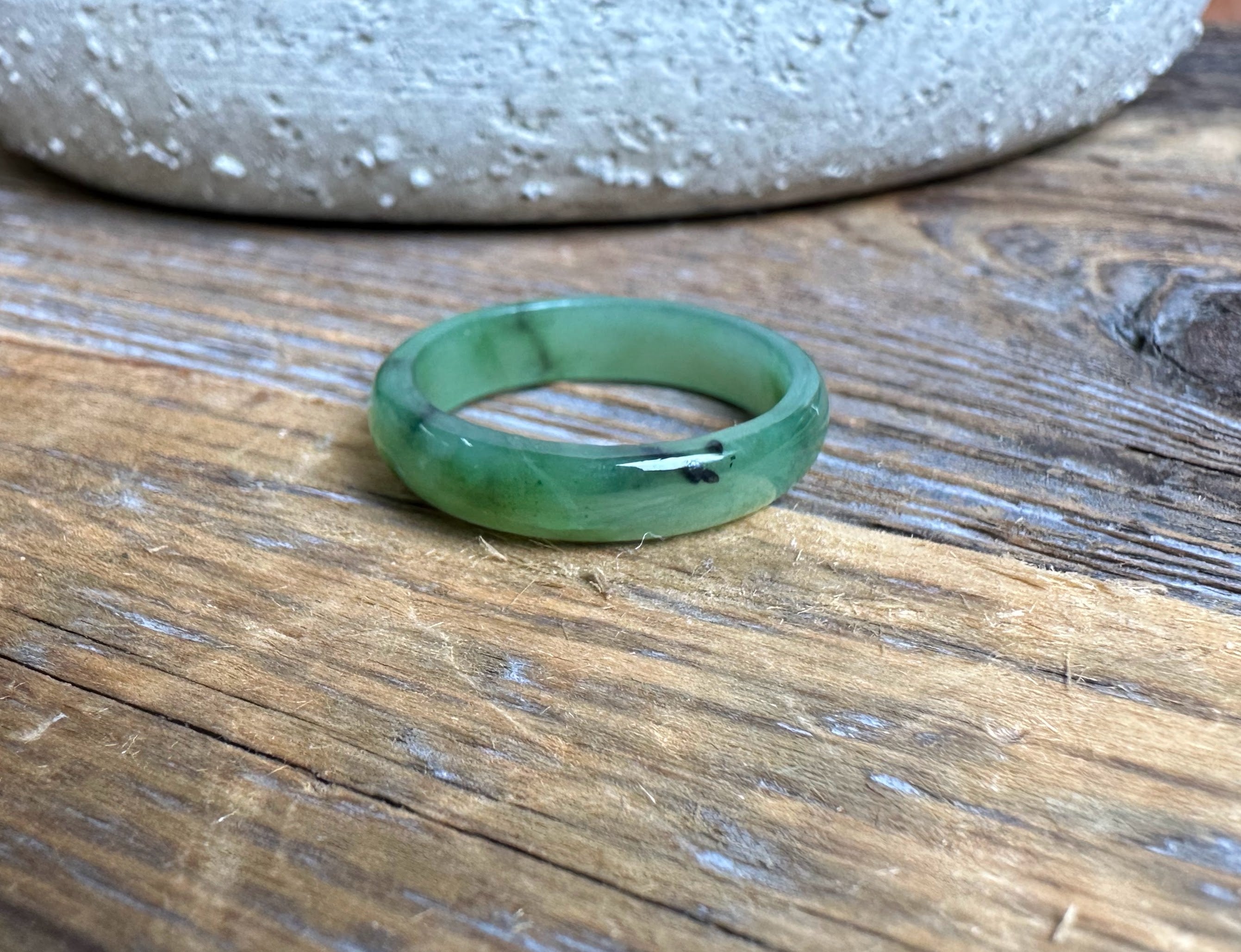 Narrow Jade Band Ring 5mm