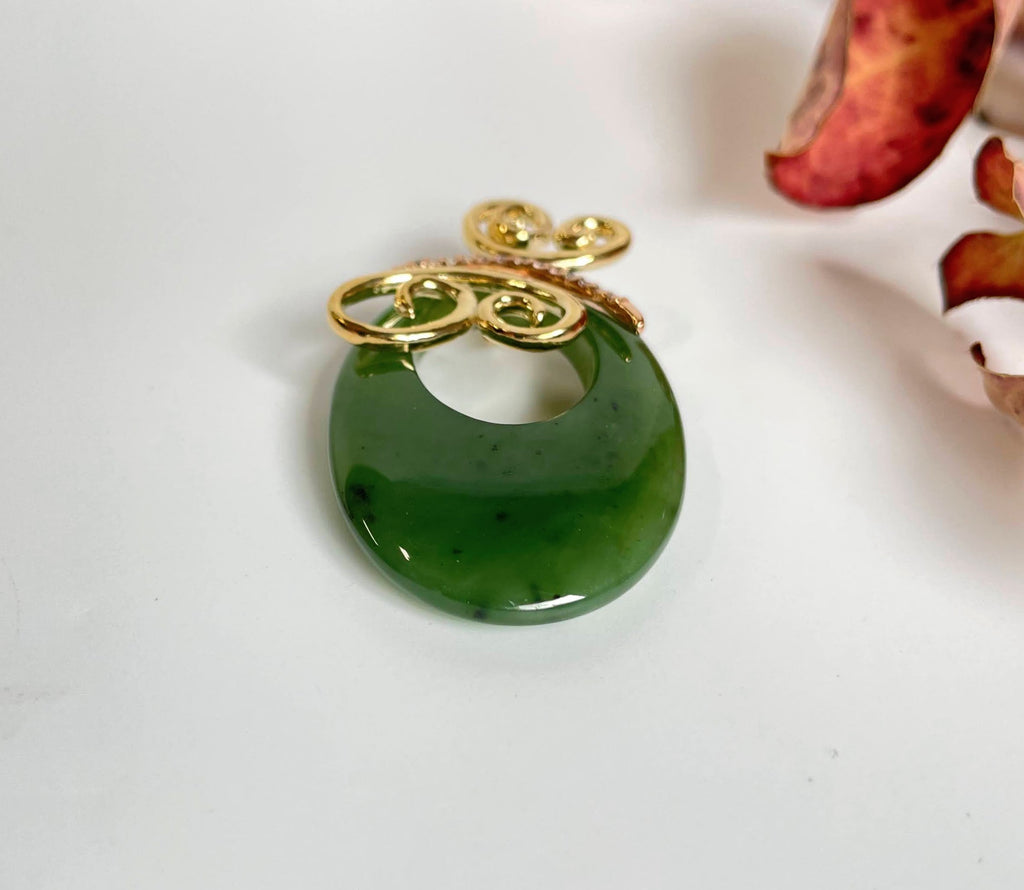 Jade Butterfly Pendant, 35mm