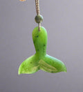 Jade Whale Tail Pendant, 1.5"