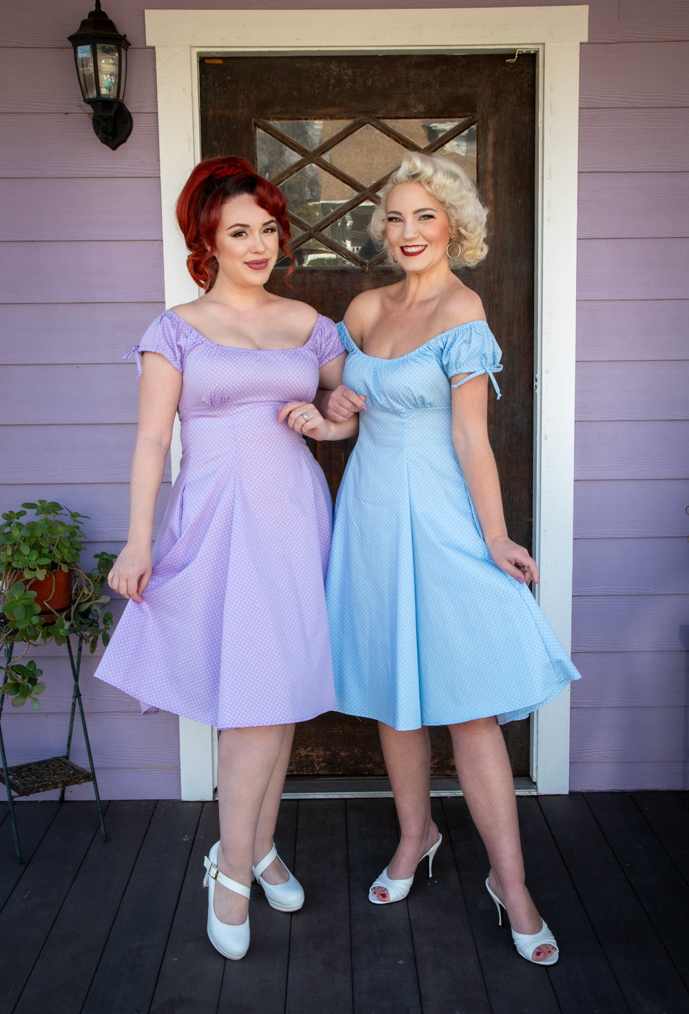 Hilda Dress - Baby Blue Dot *sale