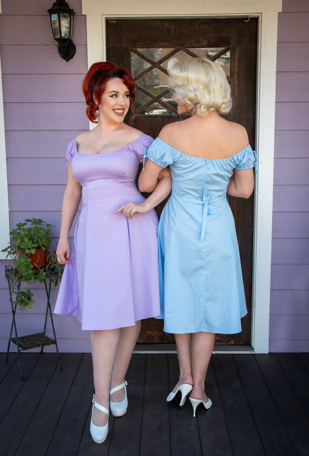 Hilda Dress - Baby Blue Dot *sale