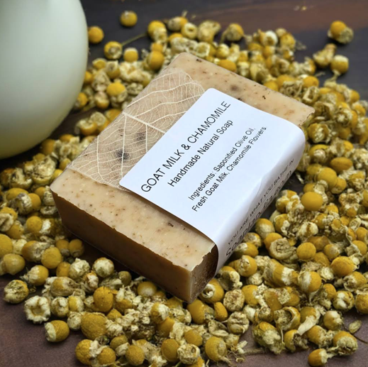 Goat Milk & Olive Oil Bar Soap with Chamomile, Unscented