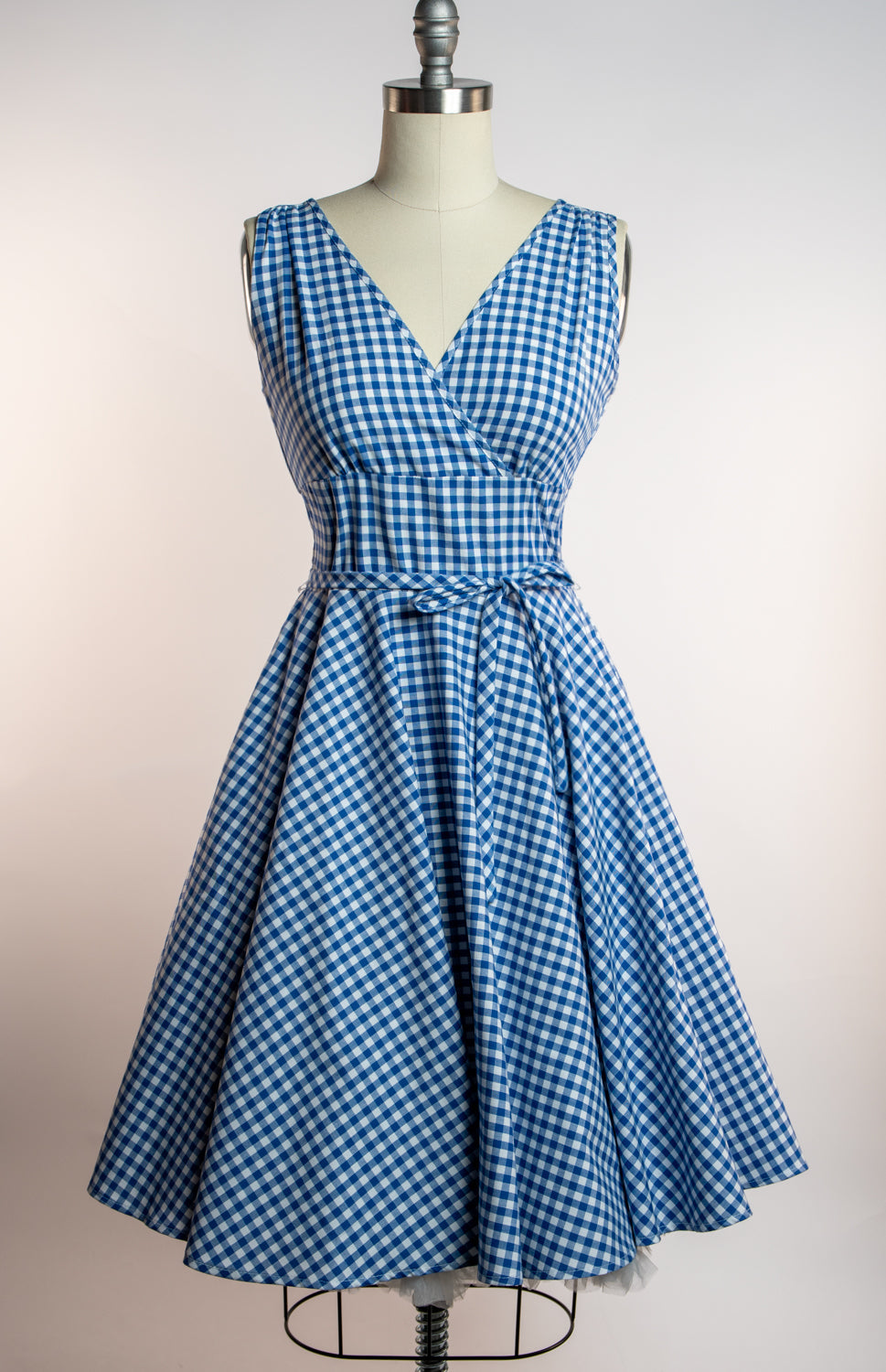 Serena Swing Dress- Blue Gingham