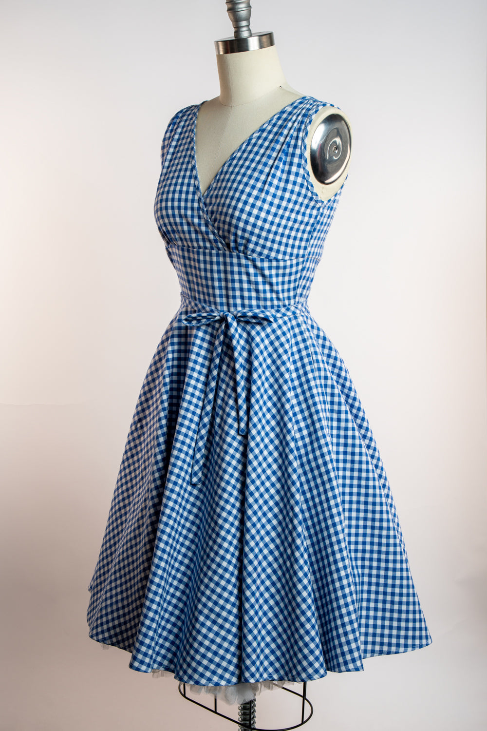 Serena Swing Dress- Blue Gingham