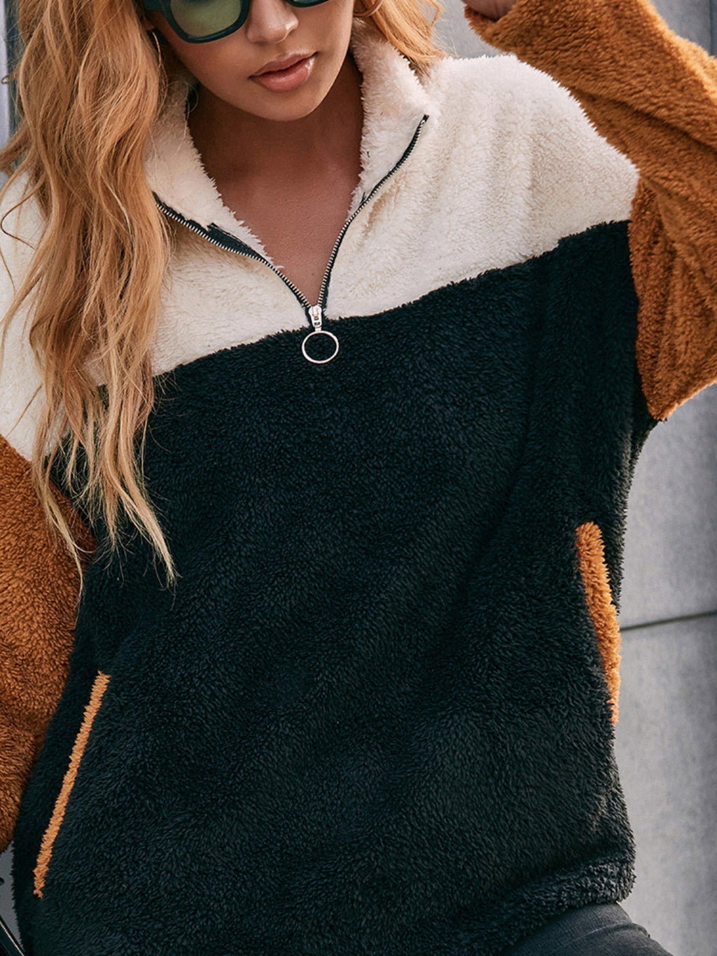 Ivy Lane-Color Block Sweatshirt