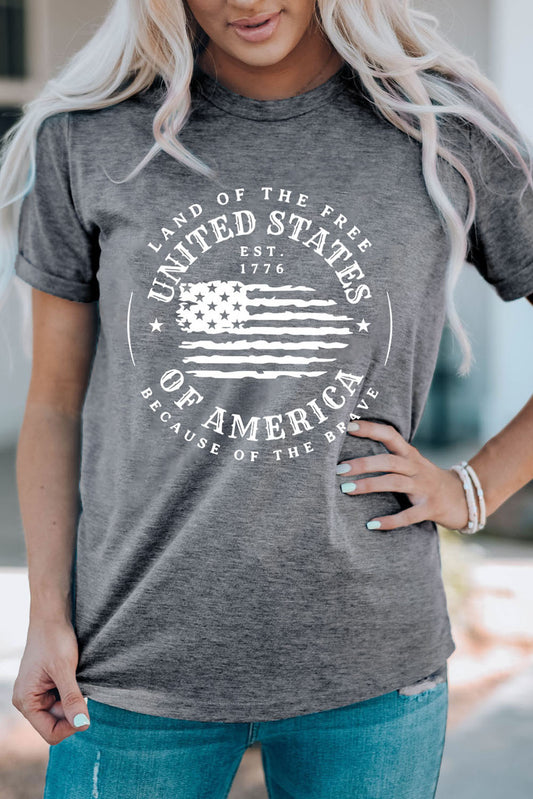 US Flag Graphic Tee