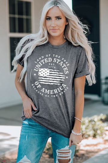 US Flag Graphic Tee