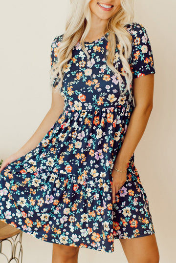 A-line Floral Dress