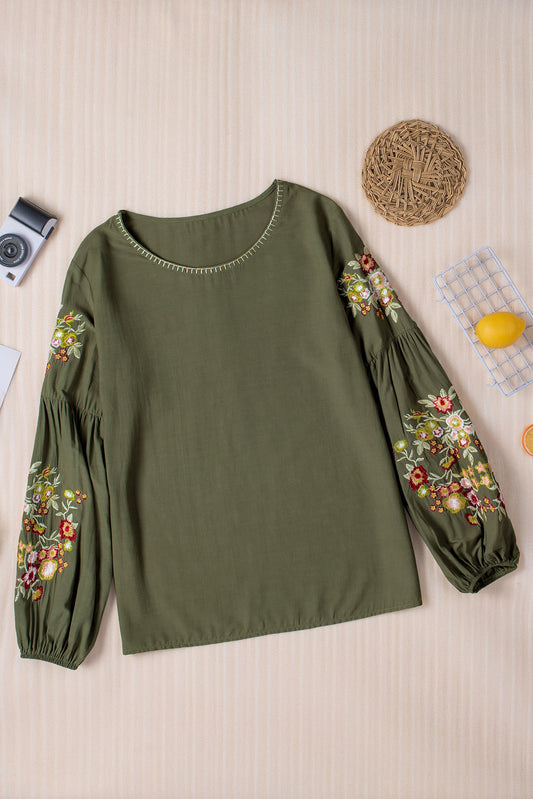 Embroidered Floral Blouse