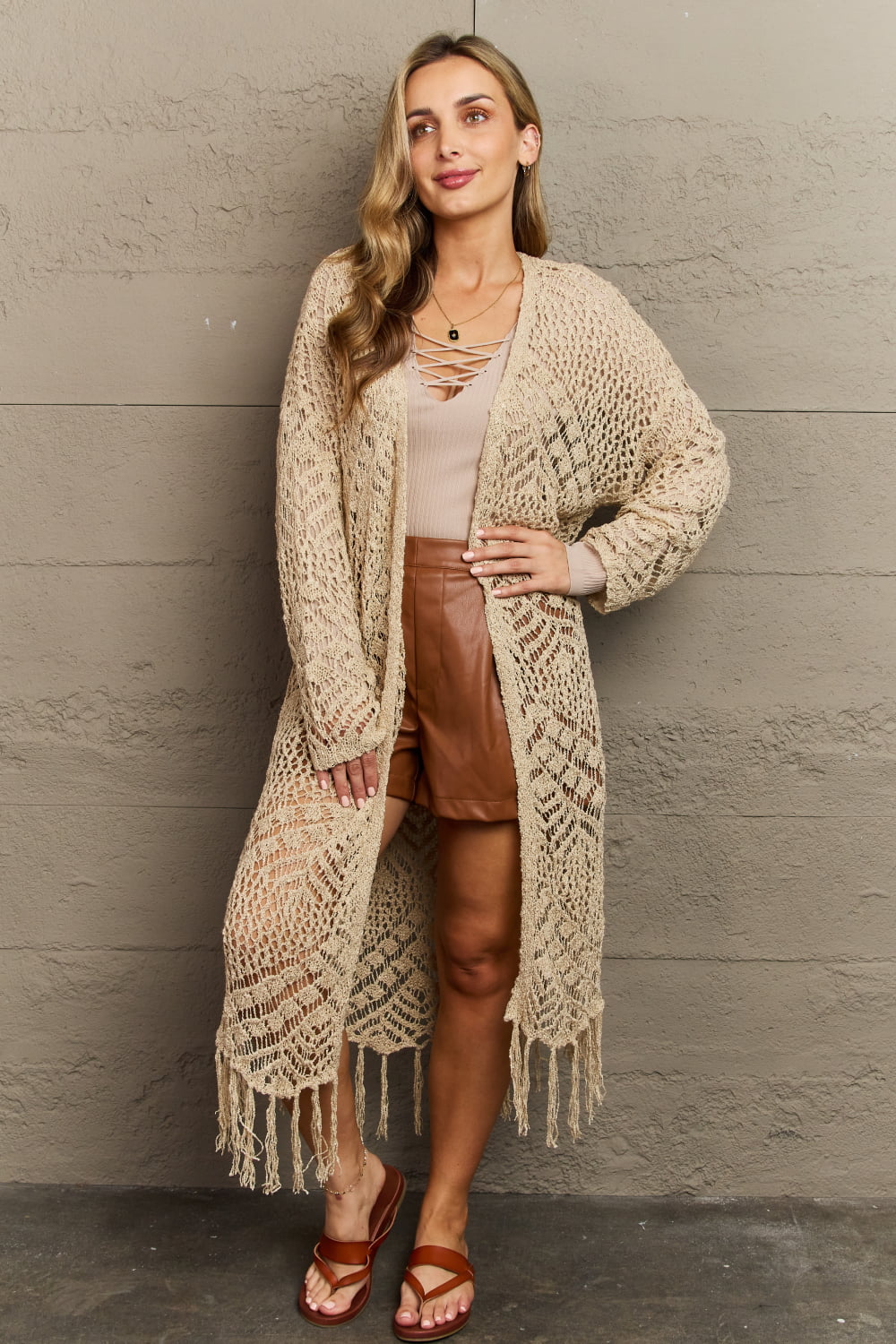 Heyson-Western Chic Fringe Cardigan