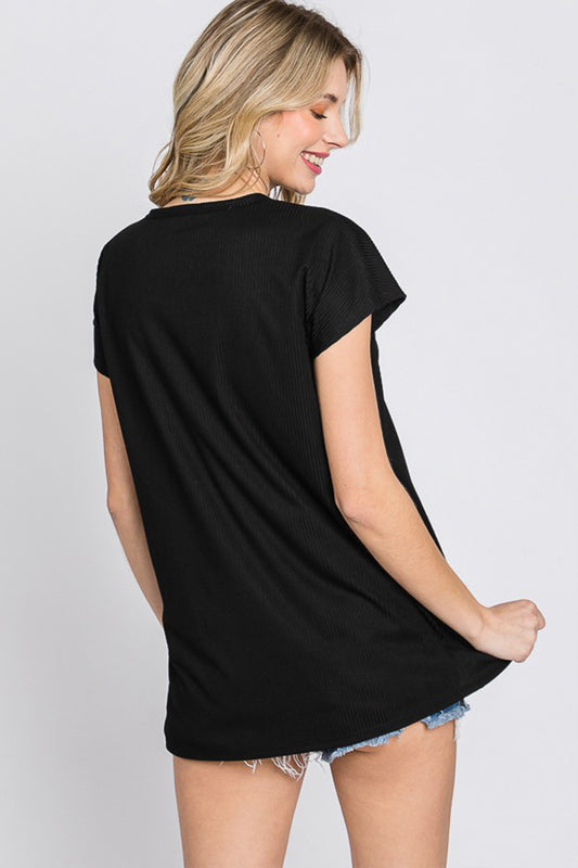 Heimish Front Button Tee