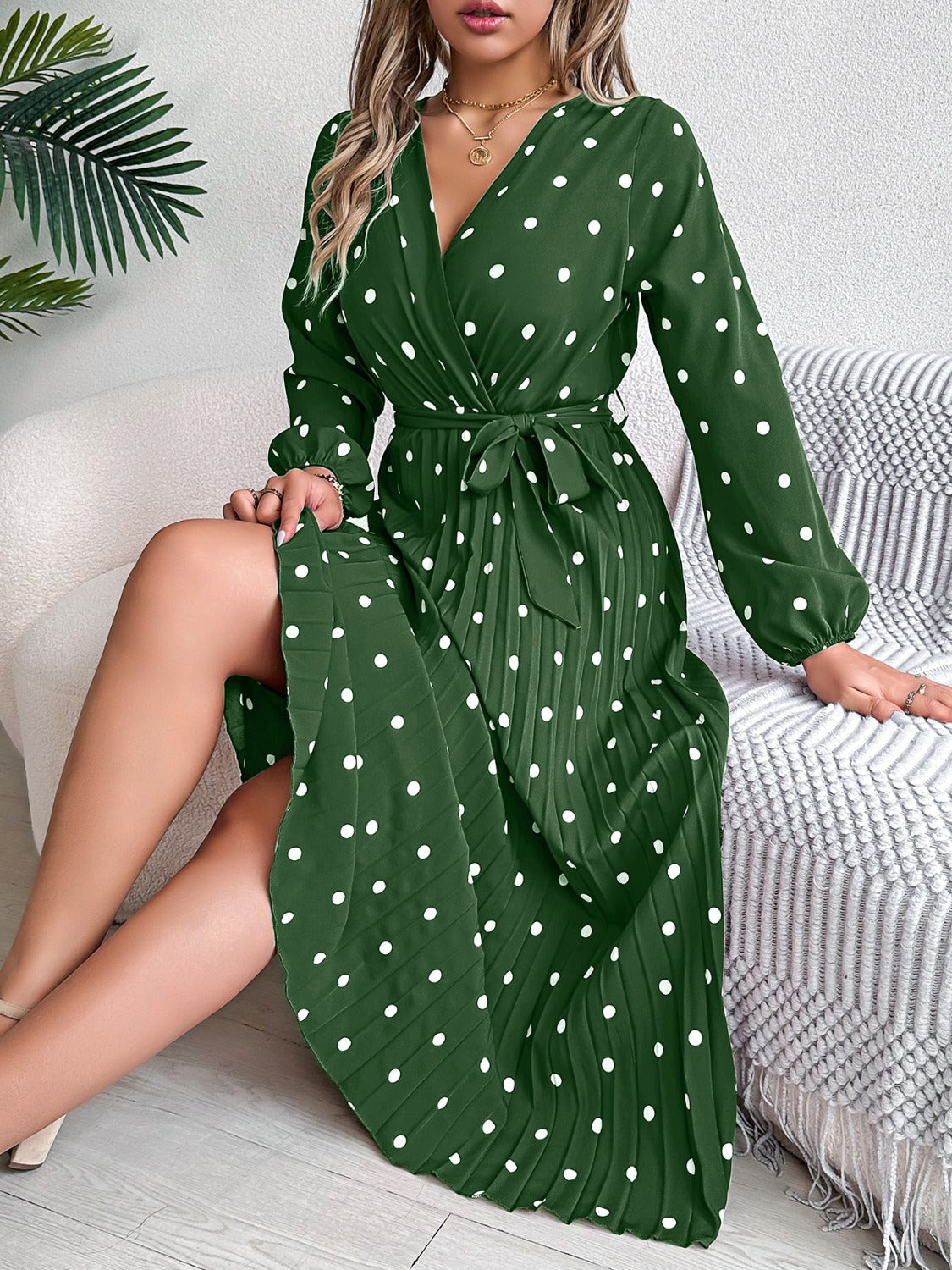 Polka Dot Midi Dress