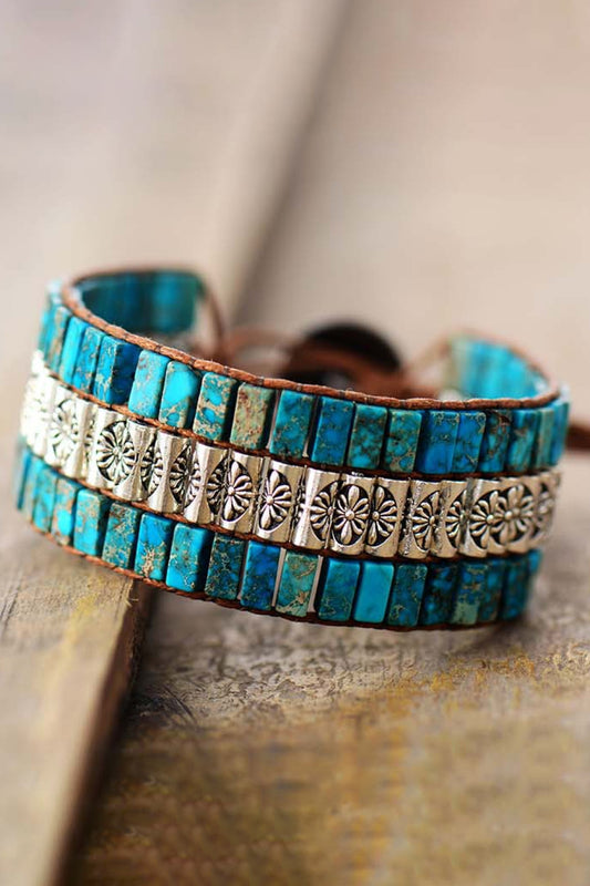 Handmade Triple Layer Stone Bracelet