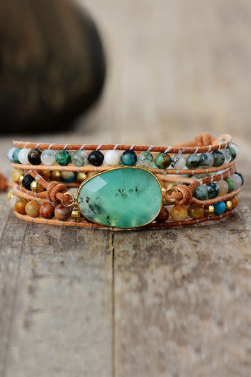 Natural Stone & Agate Bracelet