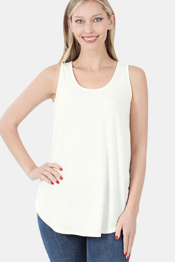 Zenana- Simply Staples Curved Hem Tank