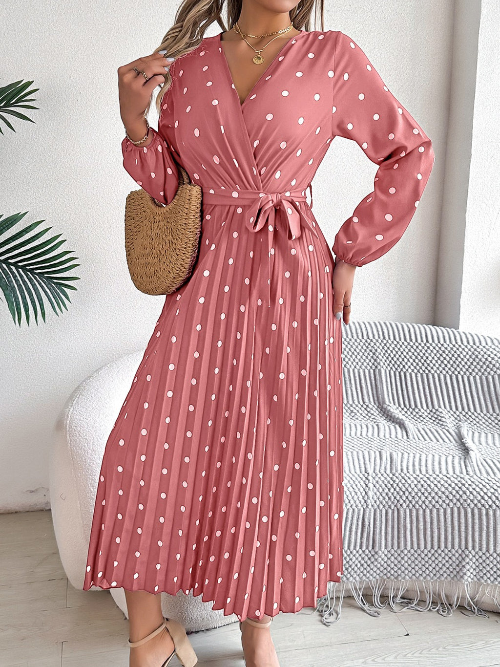 Polka Dot Midi Dress