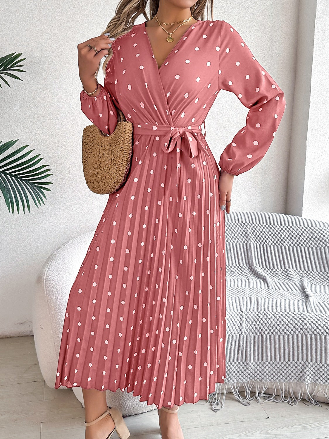 Polka Dot Midi Dress
