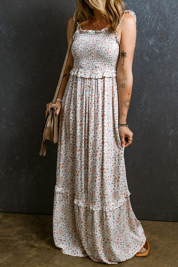 Frilly Floral Maxi Dress