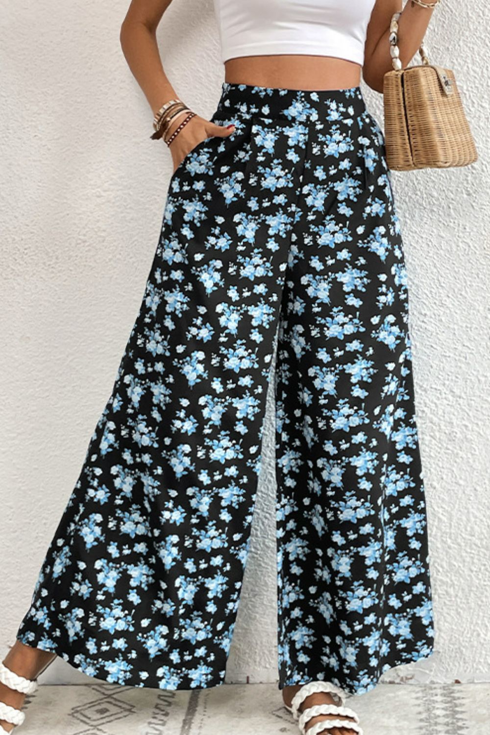 Perfee-Floral Culottes