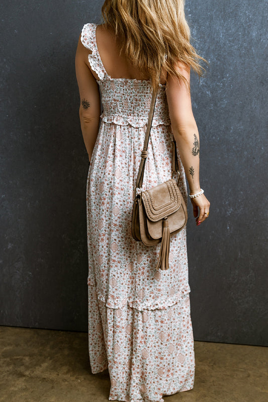 Frilly Floral Maxi Dress