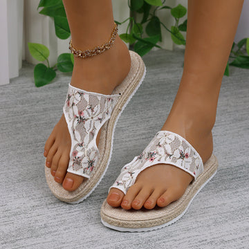 Flower Flat Sandals