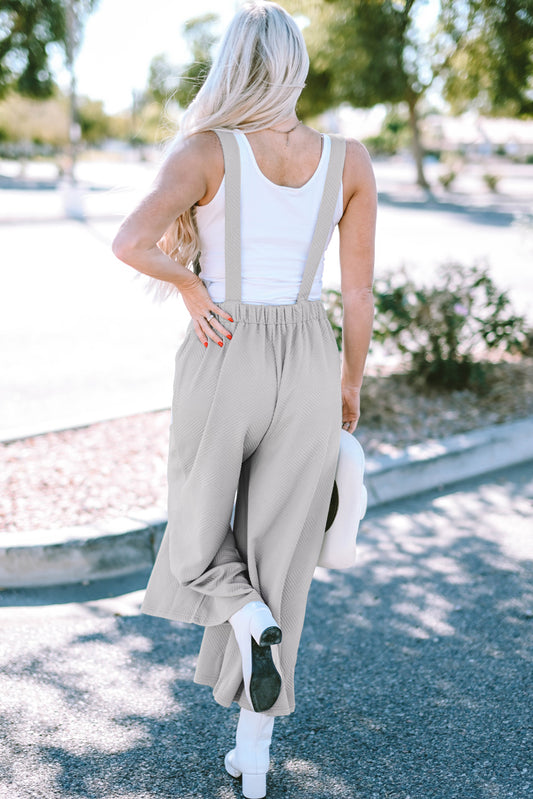 Pebbles Textured Wide-Leg Overalls