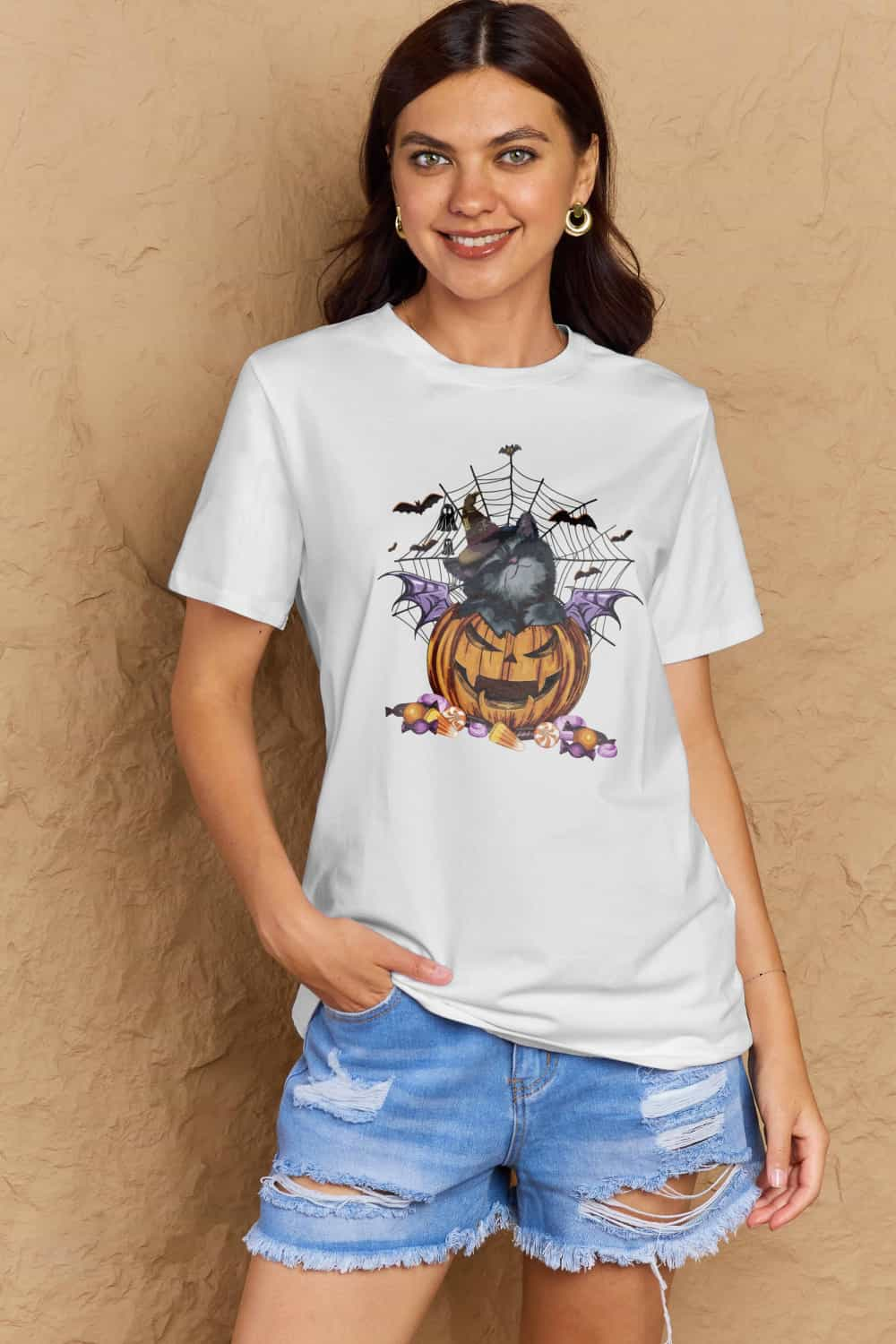 Simply Love-Spider Pumpkin Tee