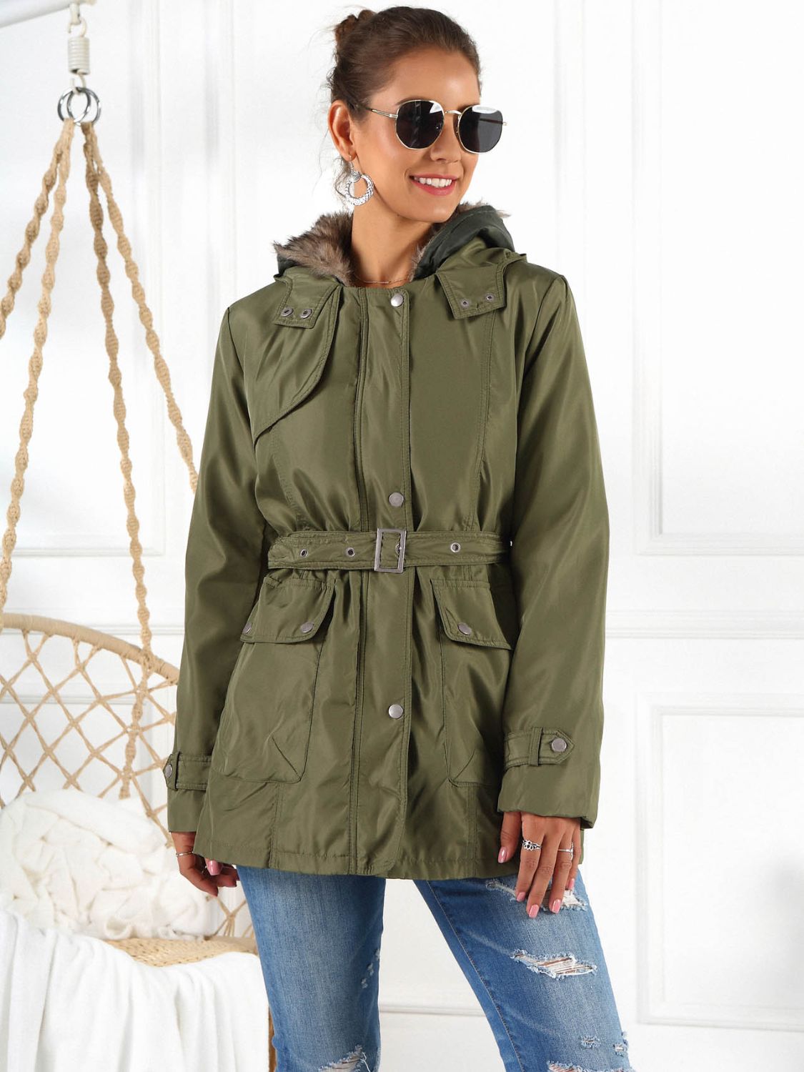 Ivy Lane- Granny Mountain Hooded Jacket with Detachable Liner (Three-Way Wear)