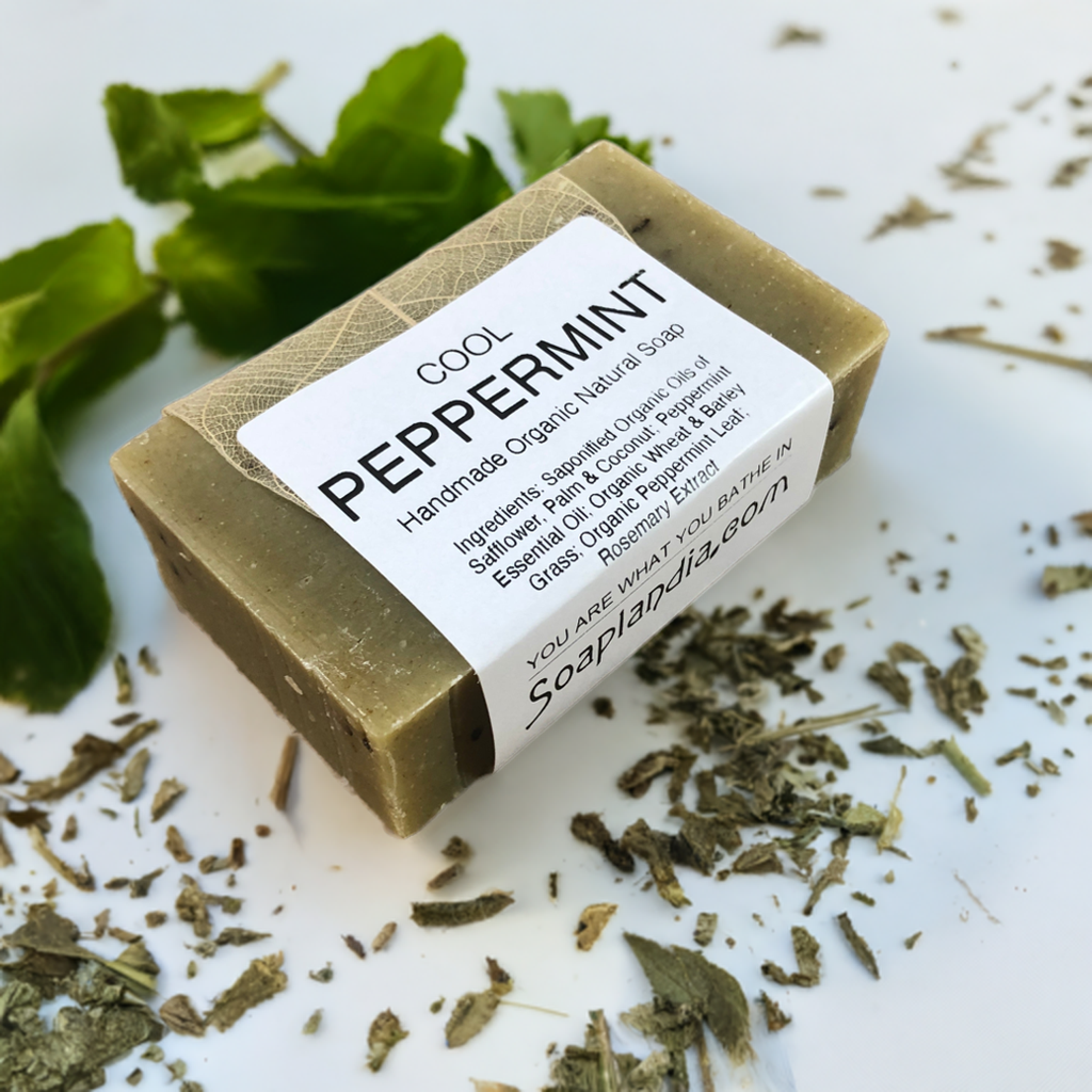Cool Peppermint Bar Soap, Certified Organic