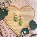 Blooming Heart Felt Earrings
